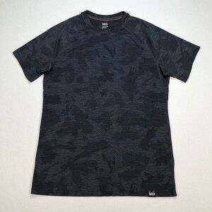 SAXX Aerator T‎ Shirt Adult Men's S Gray Camo Perforated Mesh Stretch Breathable